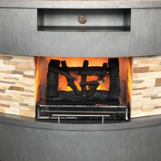 Chimenea ovalada patinada